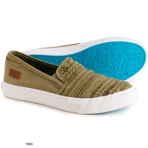Blowfish Marlaina Braided Olive Green Slip-On Sneakers - Picture 1 of 11